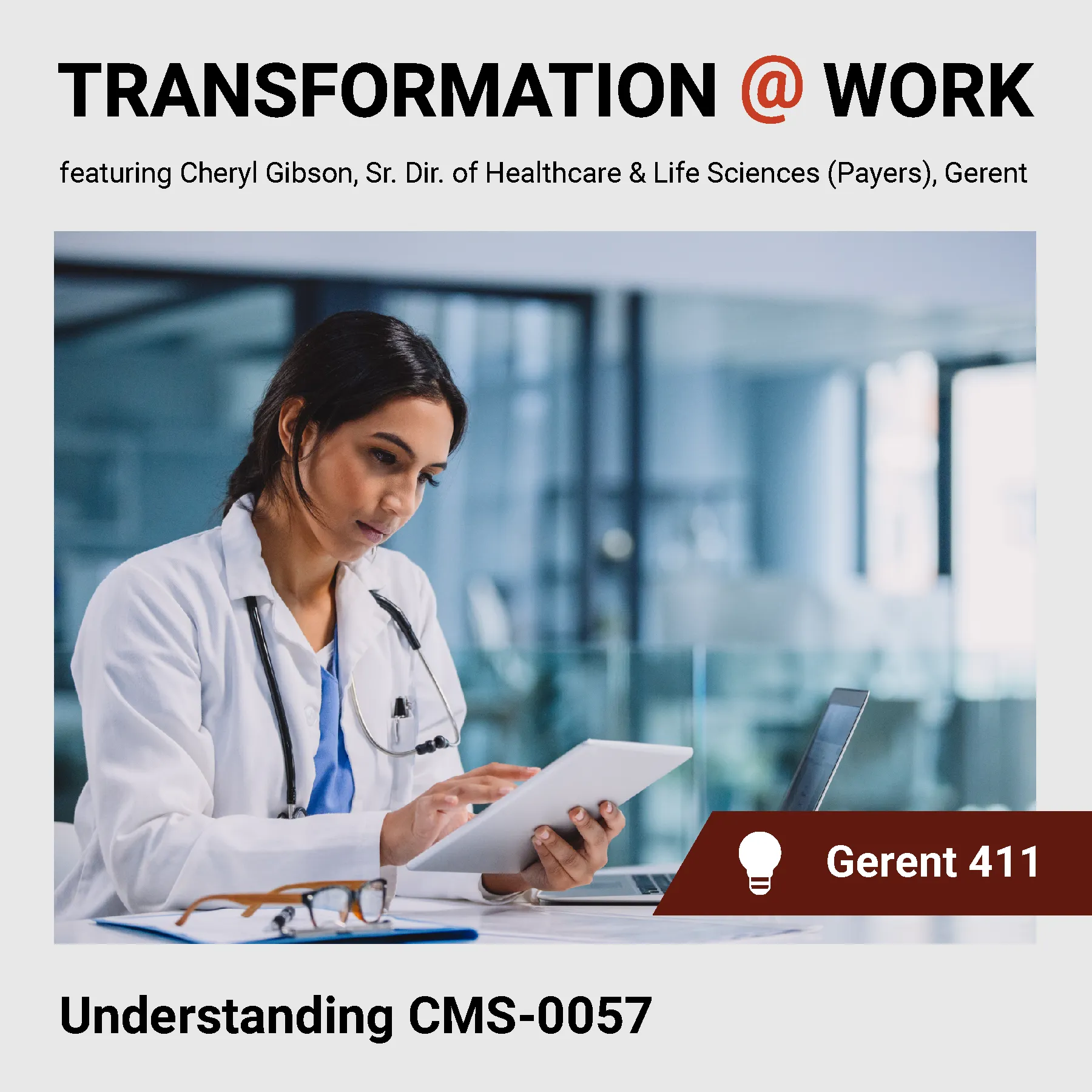 healthcare worker looking at electronic