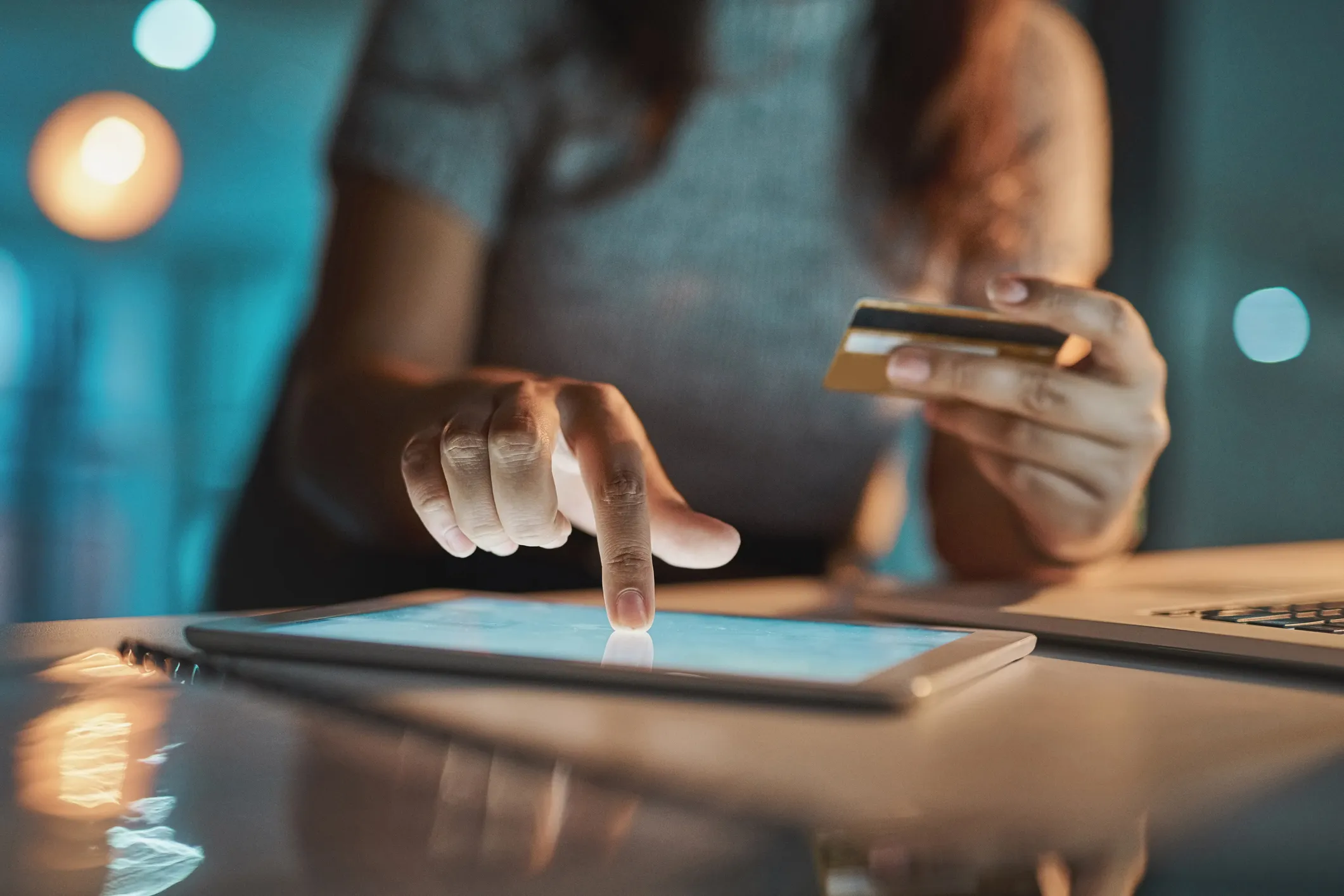 Person shopping online