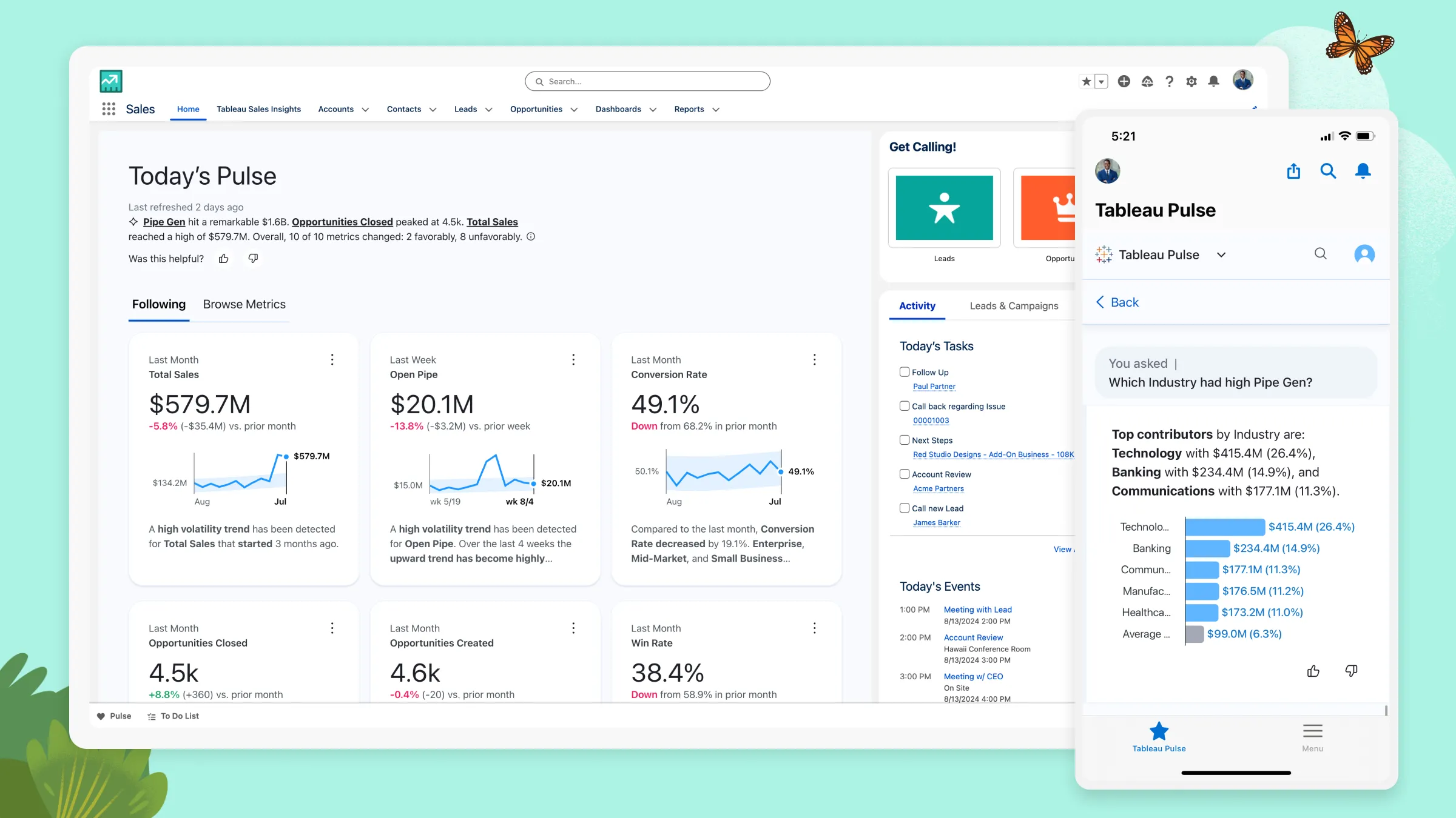 Now Available: Tableau Pulse Natively Embeds AI-Powered Insights into Salesforce, Helping Teams Make Data-Driven Decisions