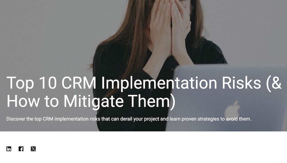 Top 10 CRM Implementation Risks (& How to Mitigate Them)