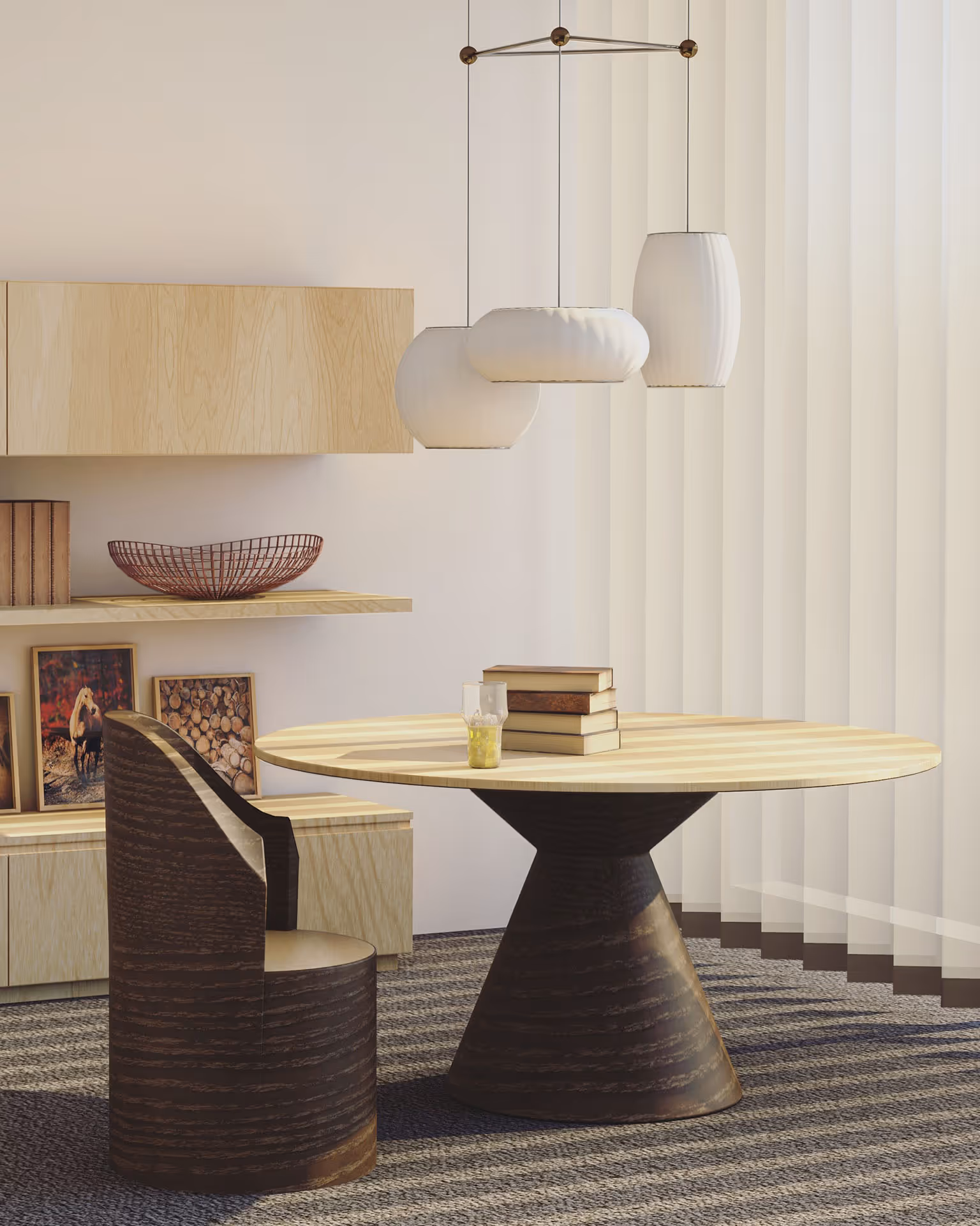 Vertikální žaluzie v moderně zařízeném domě