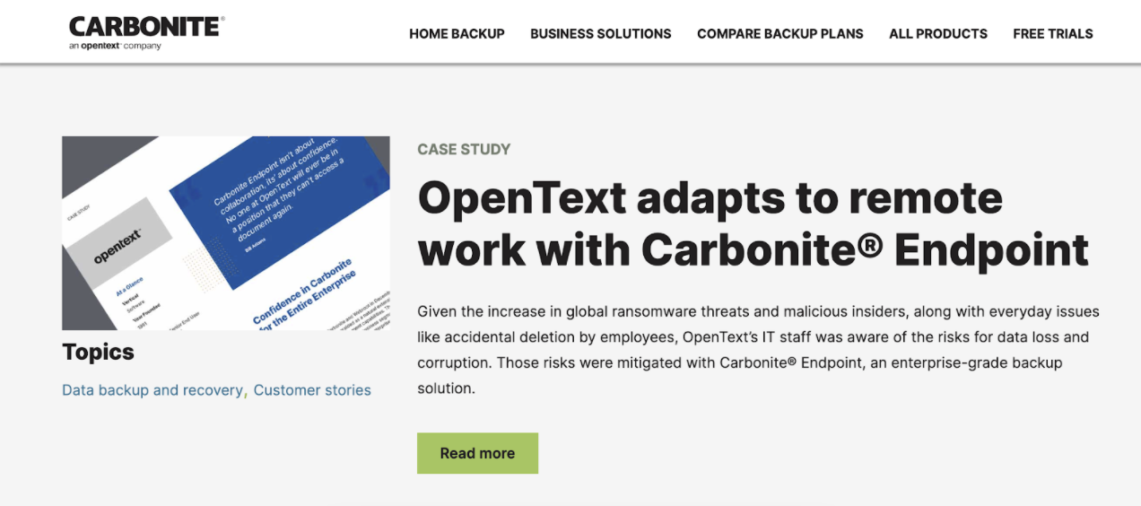 Carbonite screenshot