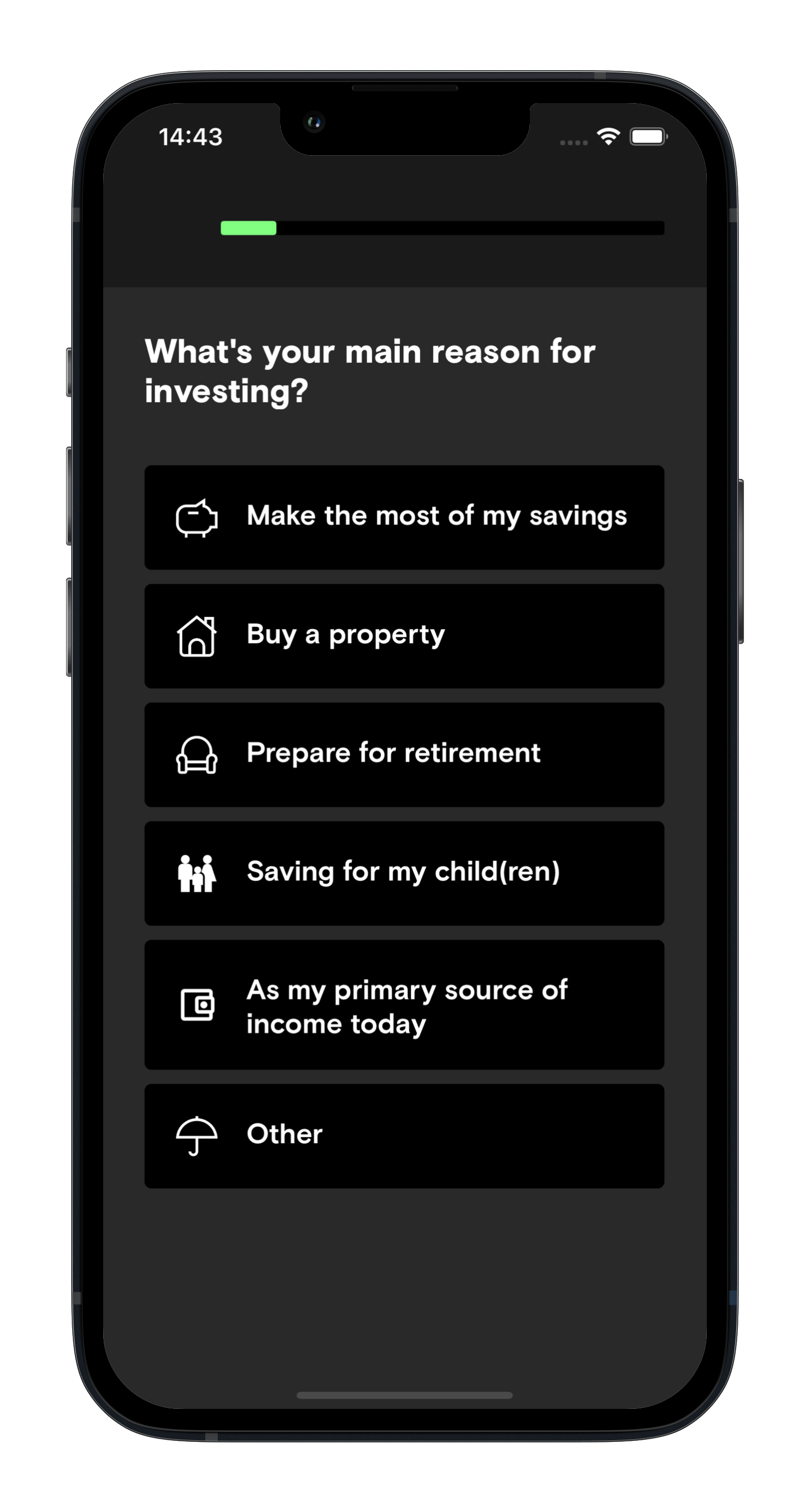 Screenshot of the Curvo app