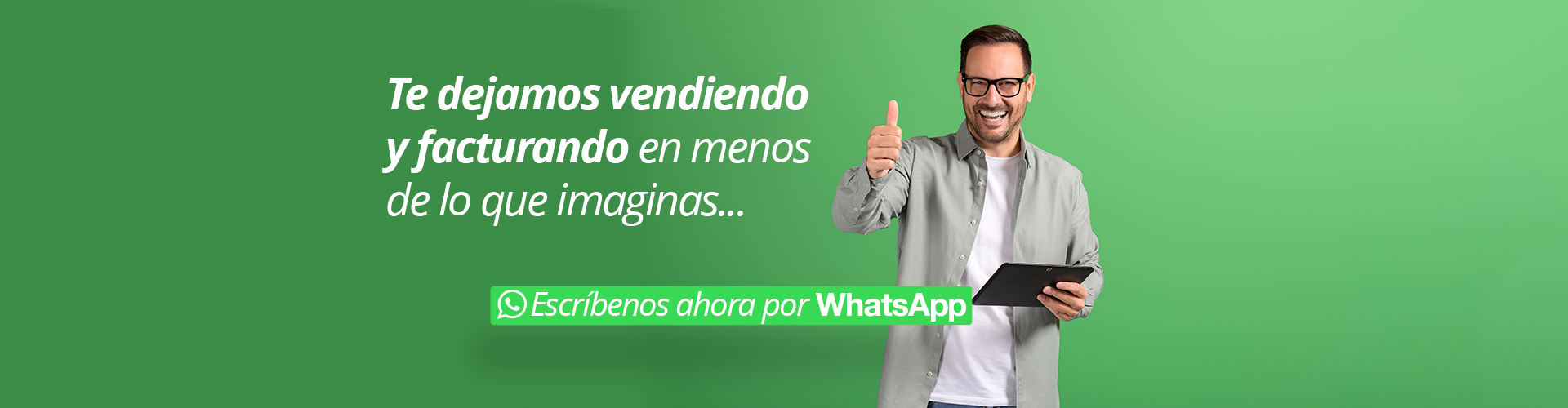 Te dejamos vendiendo y facturando en menos de lo que imaginas.