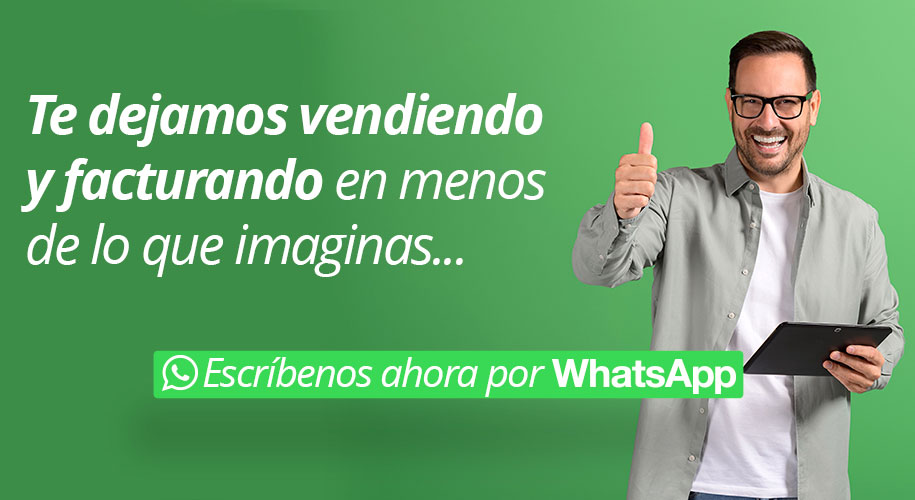 Te dejamos vendiendo y facturando en menos de lo que imaginas.