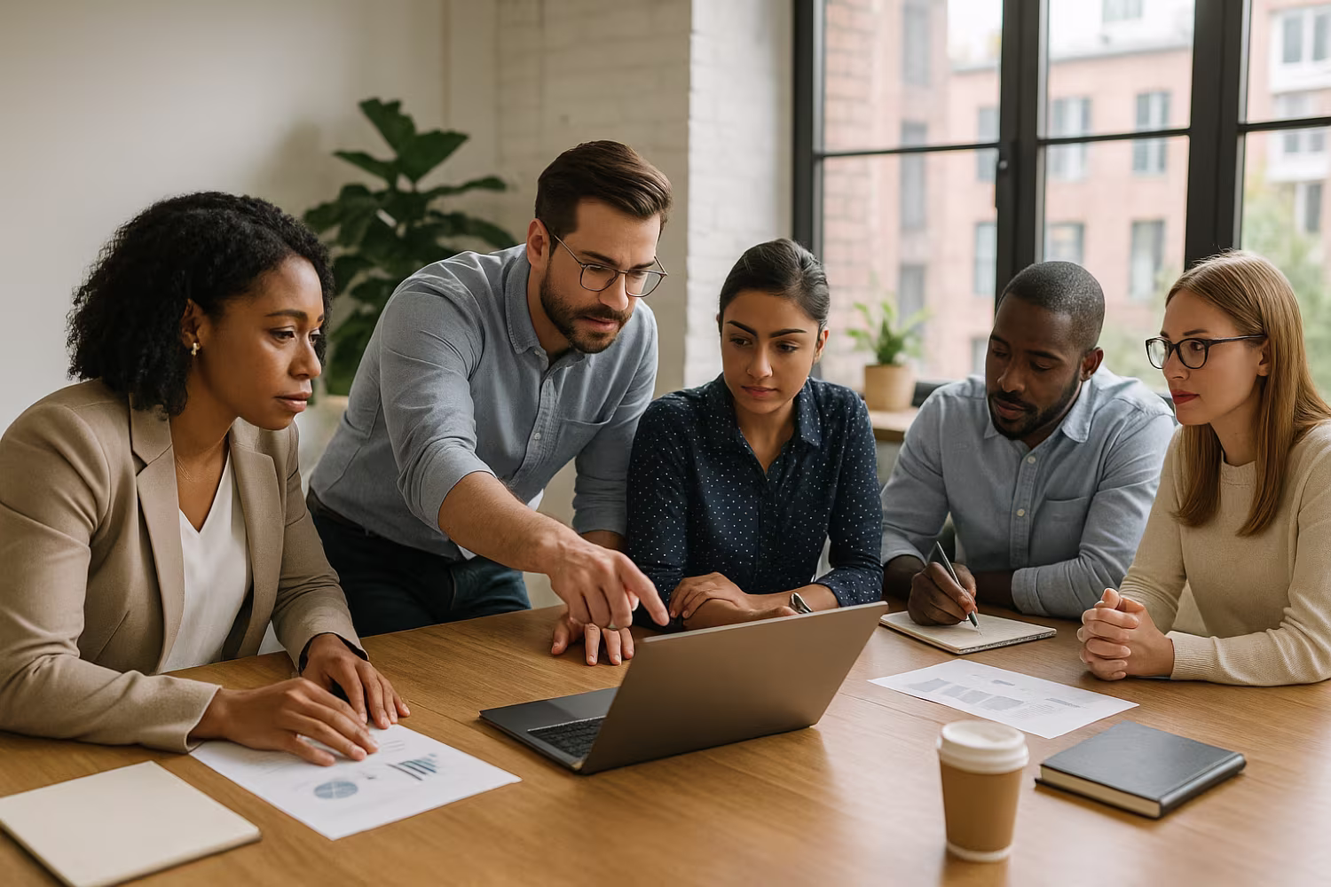 Diverse team using business continuity management software