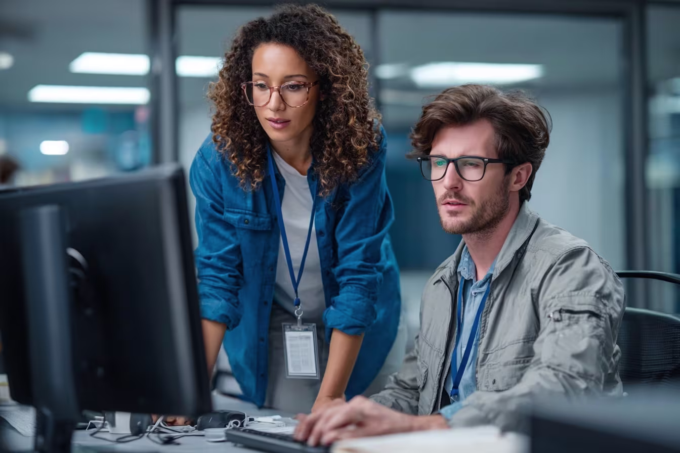 IT professionals conducting security audit in Chicago office