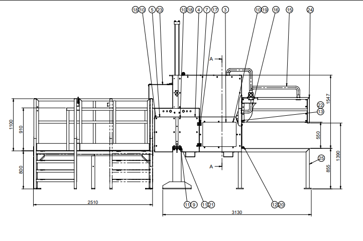 LCD line front drawing