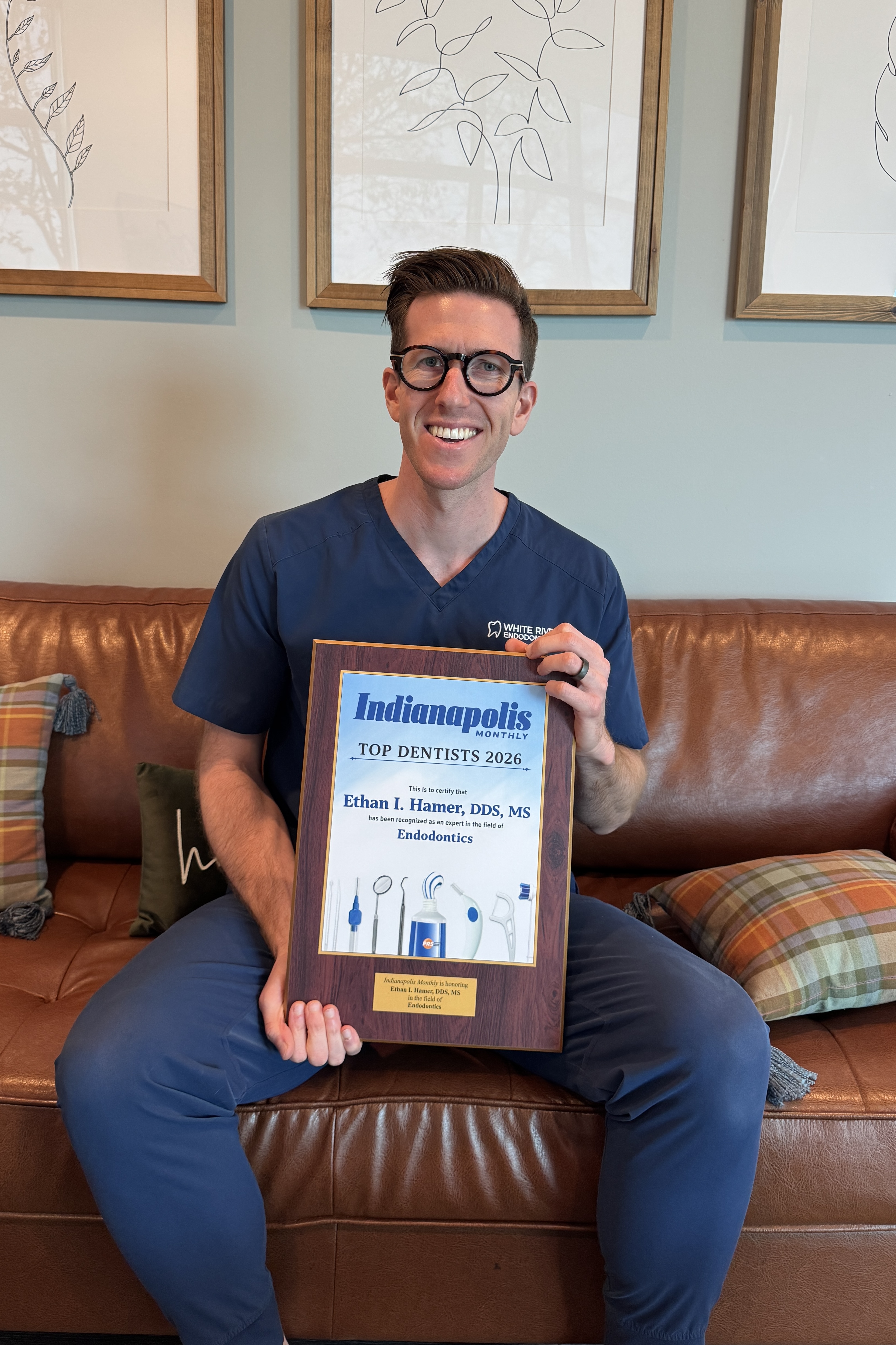 Dr. Hamer winning award for being a top dentist in the community of fishers noblesville carmel indiana