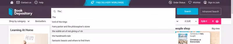 eCommerce user experience best practices - instant search