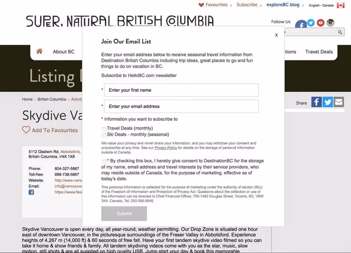 eCommerce user experience best practices - bad popup