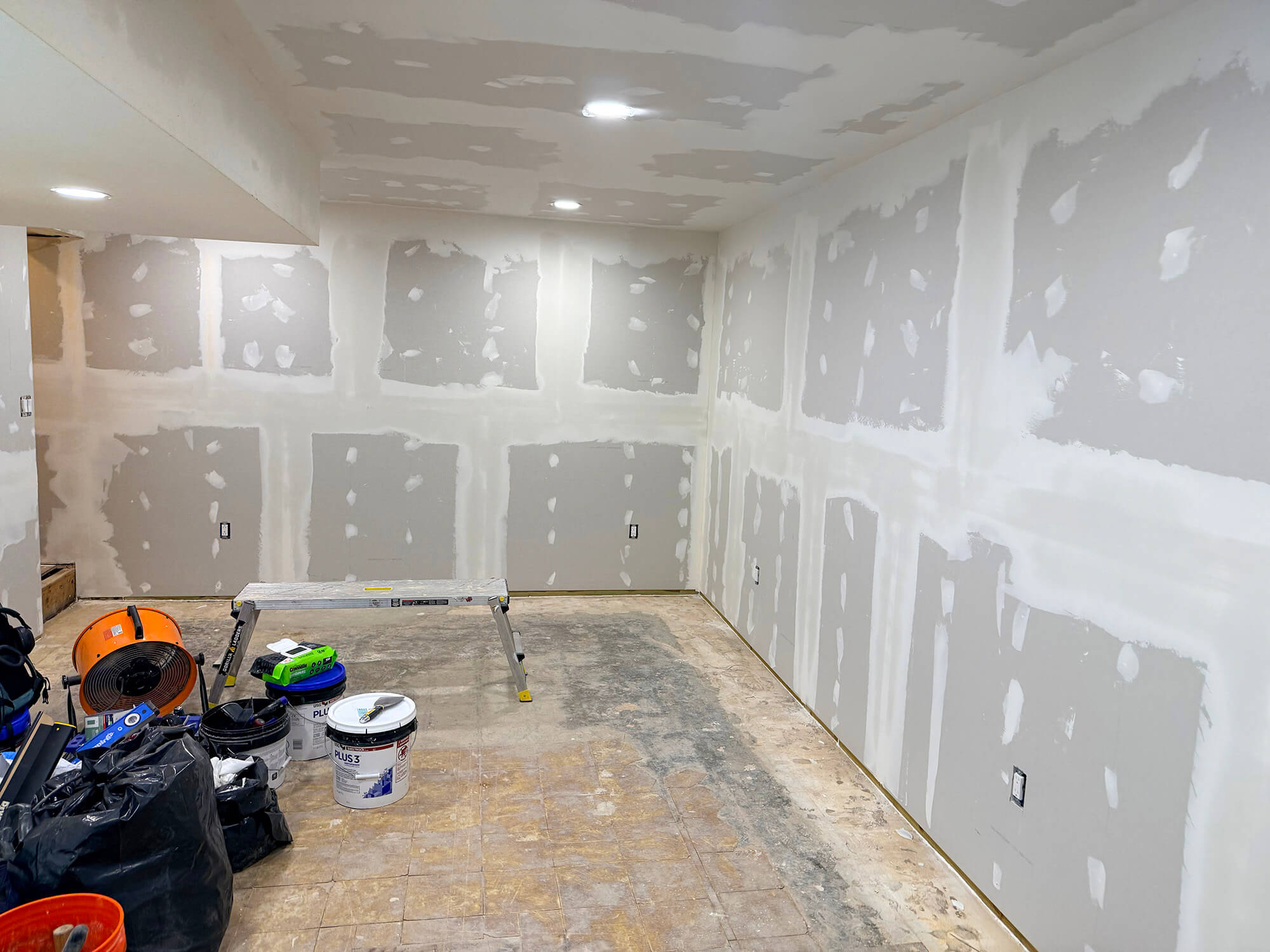 Basement walls all plaster