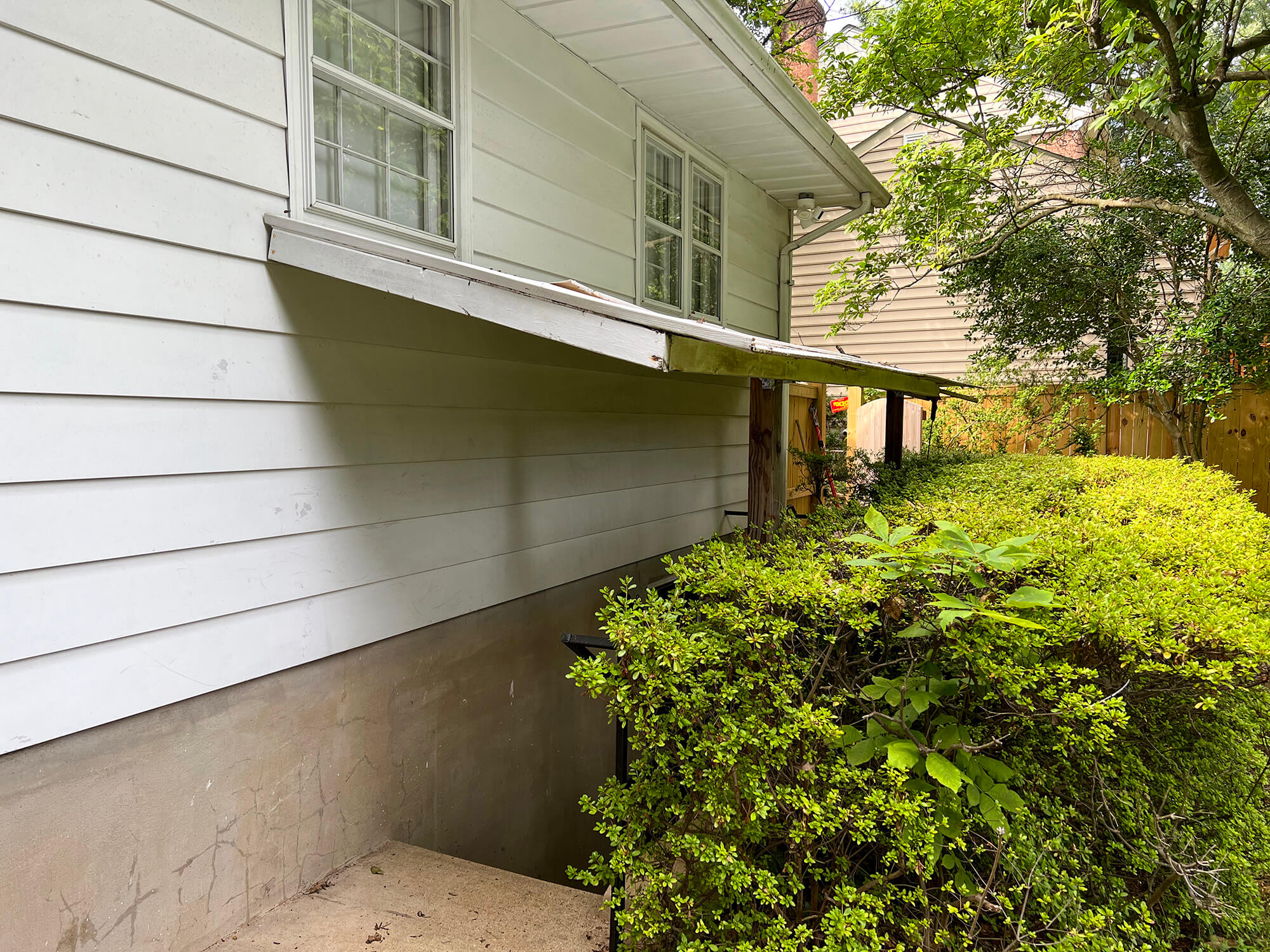 Previous exterior staircase before construction