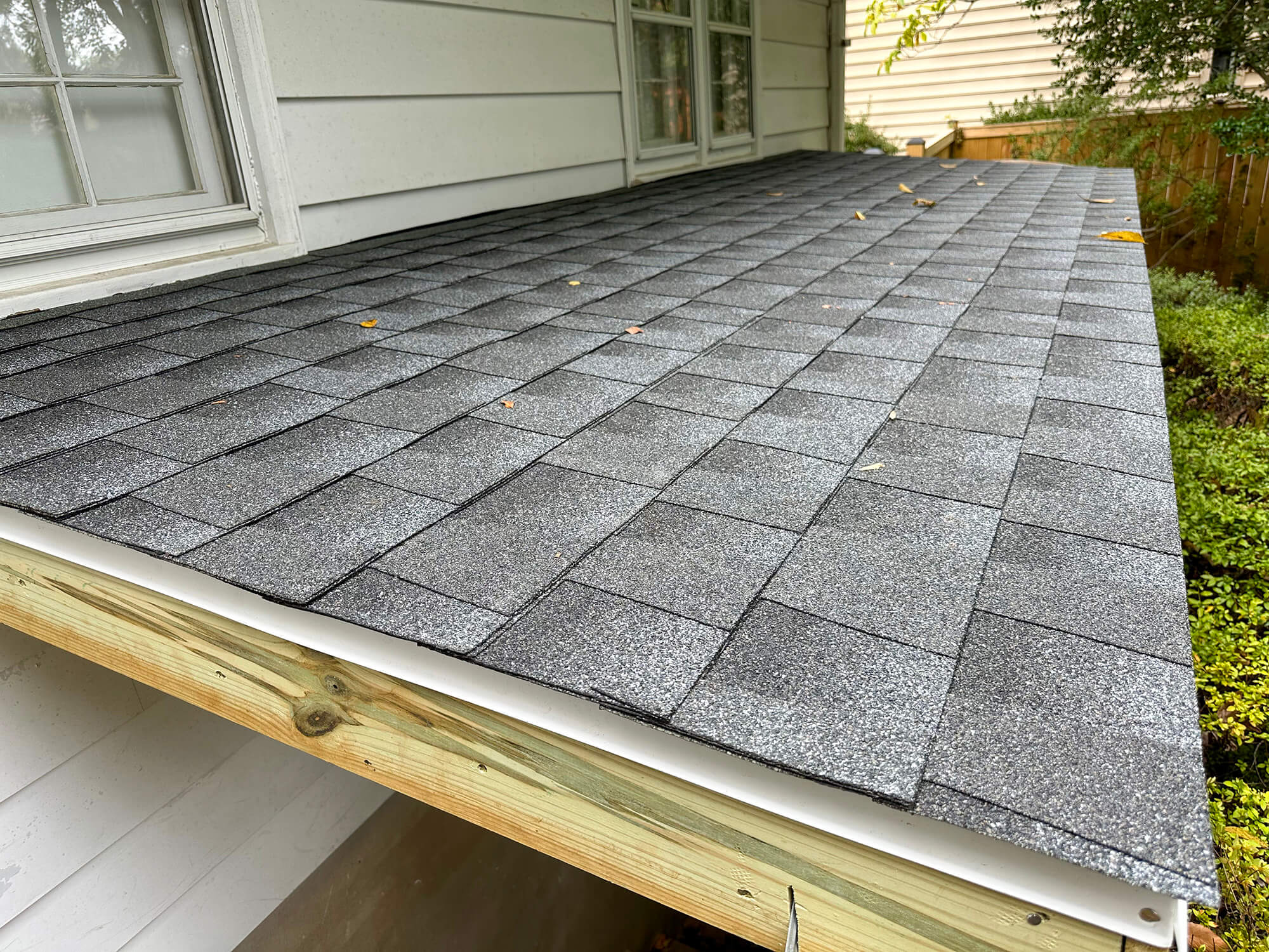 Final roof tiles on exterior installed