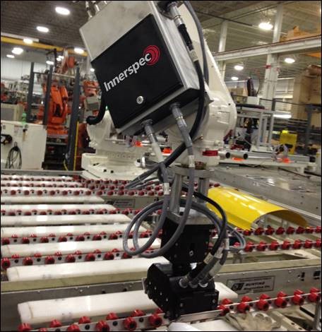 Integrated system in a factory performing industrial thin weld inspection using EMAT