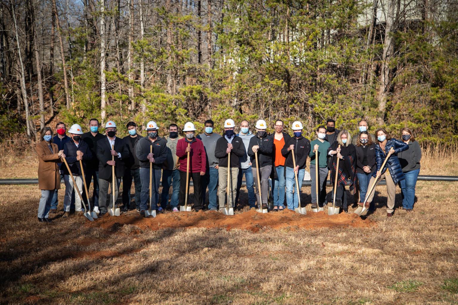 Innerspec's personnel in the groundbreaking ceremony
