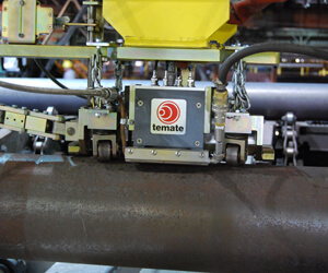 Integrated system for thickness measurement of hot tubes with EMAT