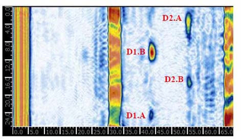 Flaw Detection (B-Scan) Air Exposed to the Air