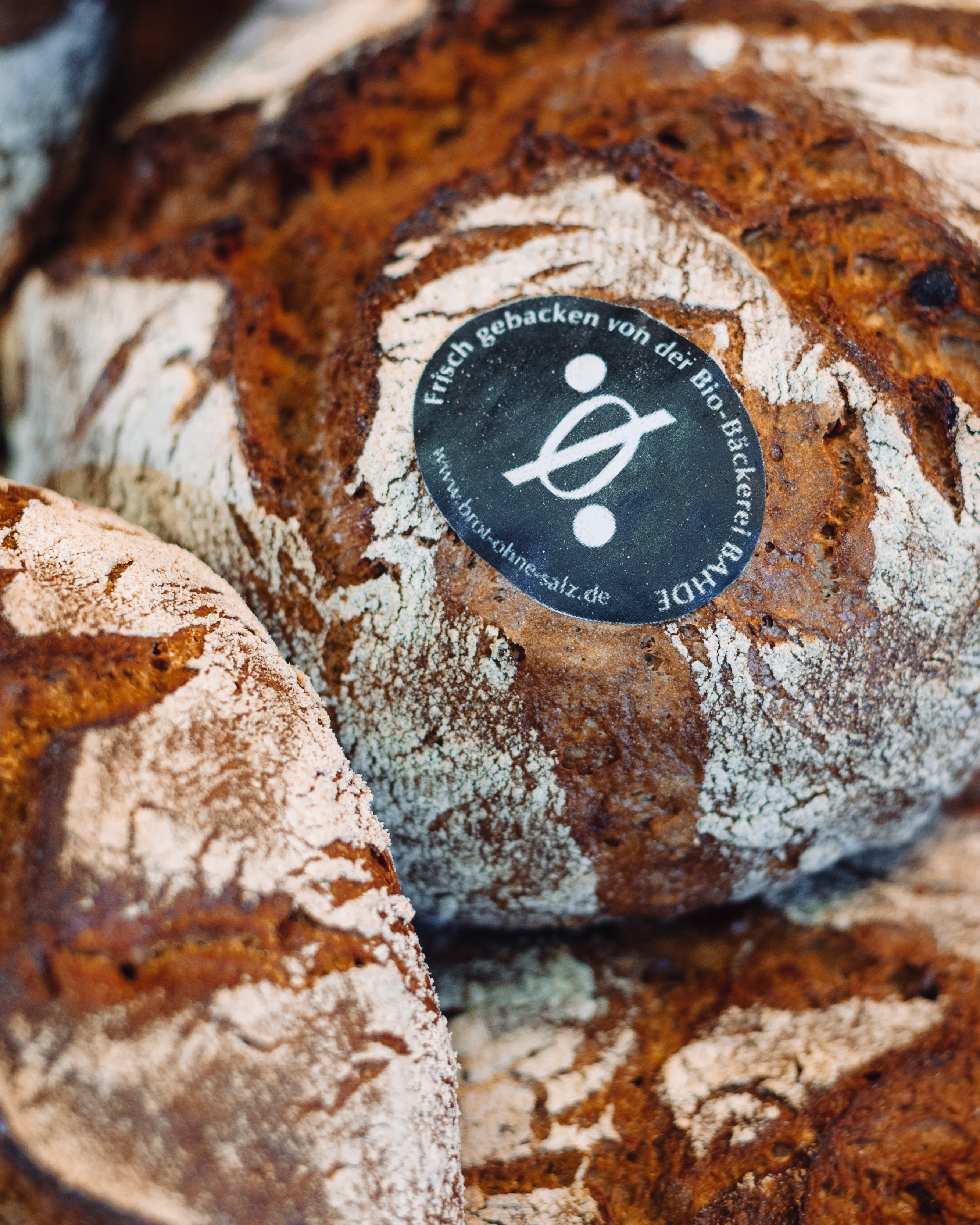 NullProzent-Kruste mit Brotmarke der Bio-Bäckerei Bahde.