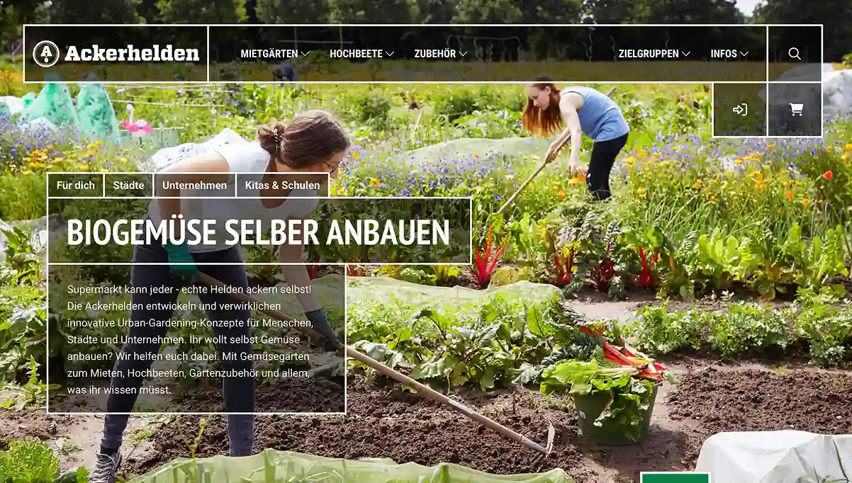 Screenshot Startseite Projekt