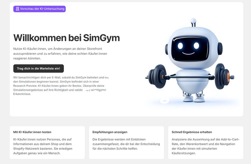 Shopify Sim Gym Hero Picture