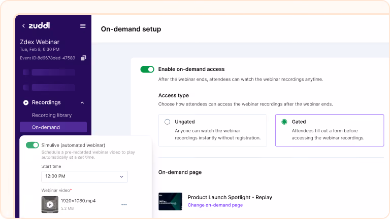 Auto-Published On-Demand Recordings