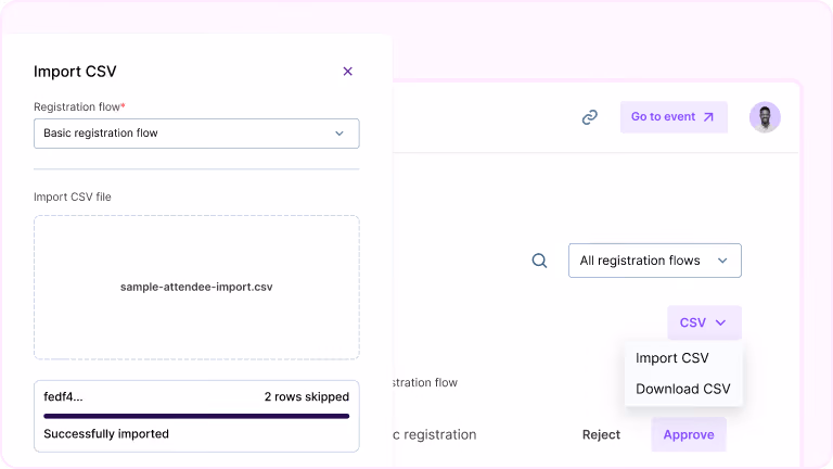 Bulk Registration Approval via CSV