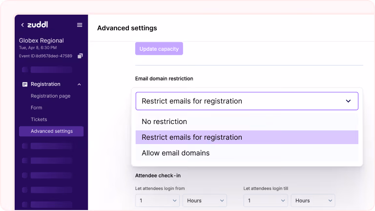 Email Domain Restrictions on Registration