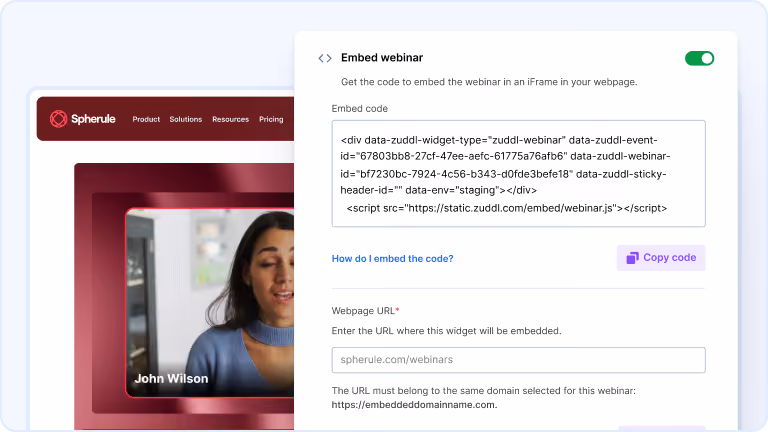 Webinar Embed on Your Own Domain