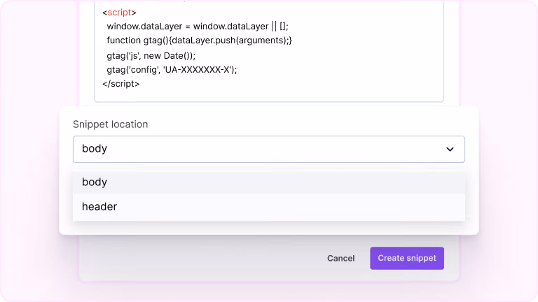One Tracking Snippet Across All Event Pages