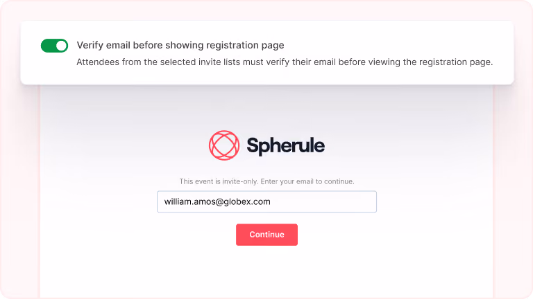 Masked Landing Pages for Invite-Only Events