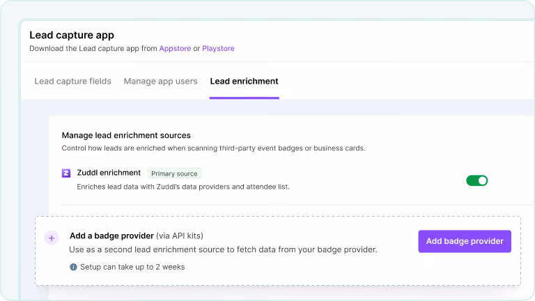 Self-Serve Badge Enrichment Configuration