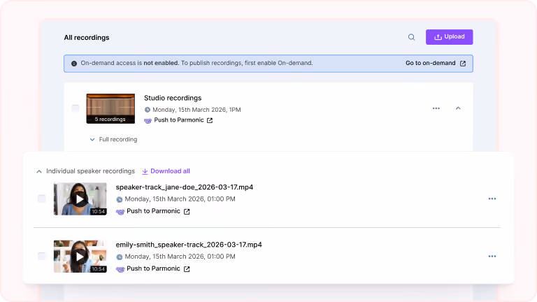 Speaker-Level Recordings in the Library