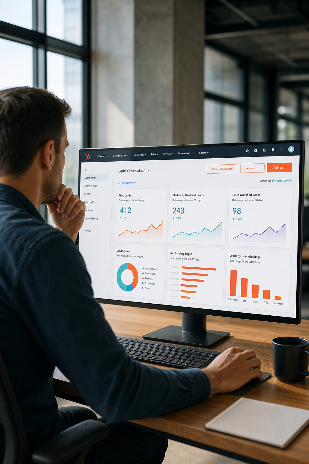 HubSpot integrated SEO dashboard for builders