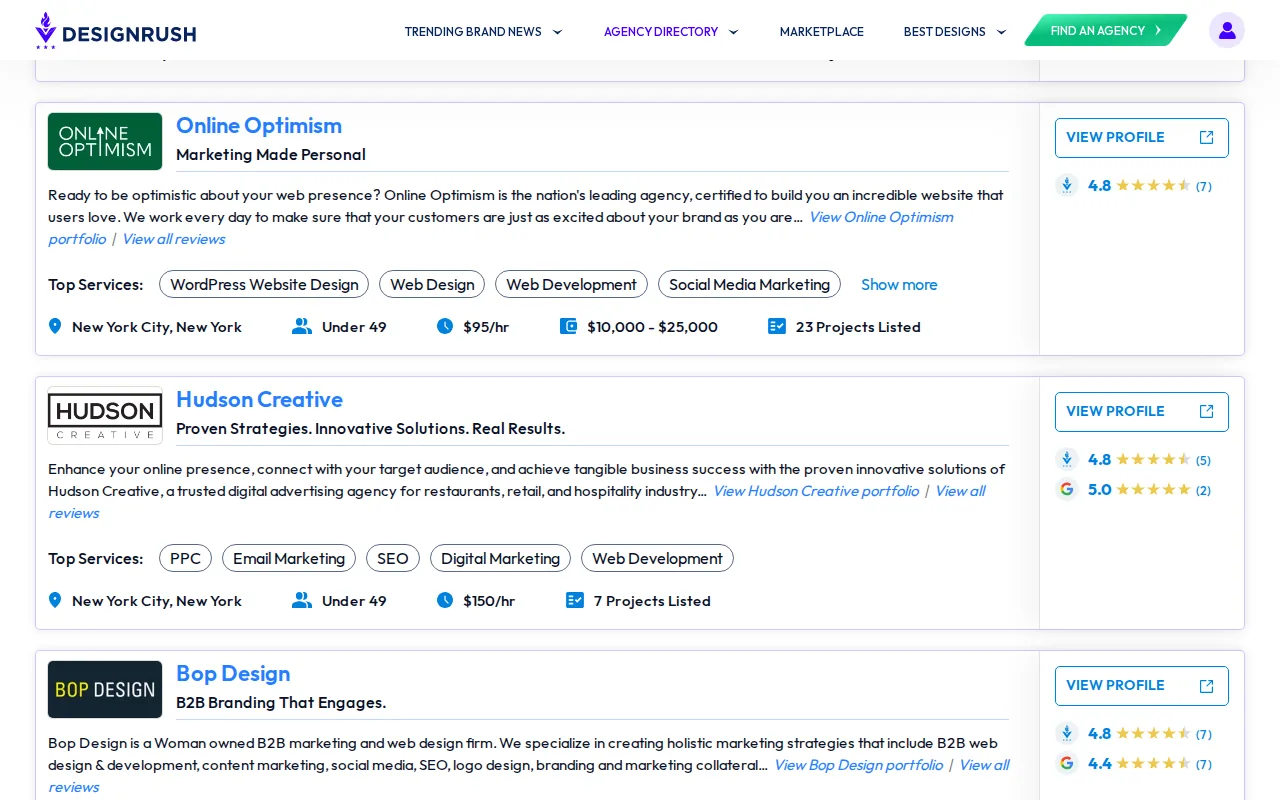 Hudson Creative: visual reference for 4. Hudson Creative , Hospitality‑focused SEO with citation management