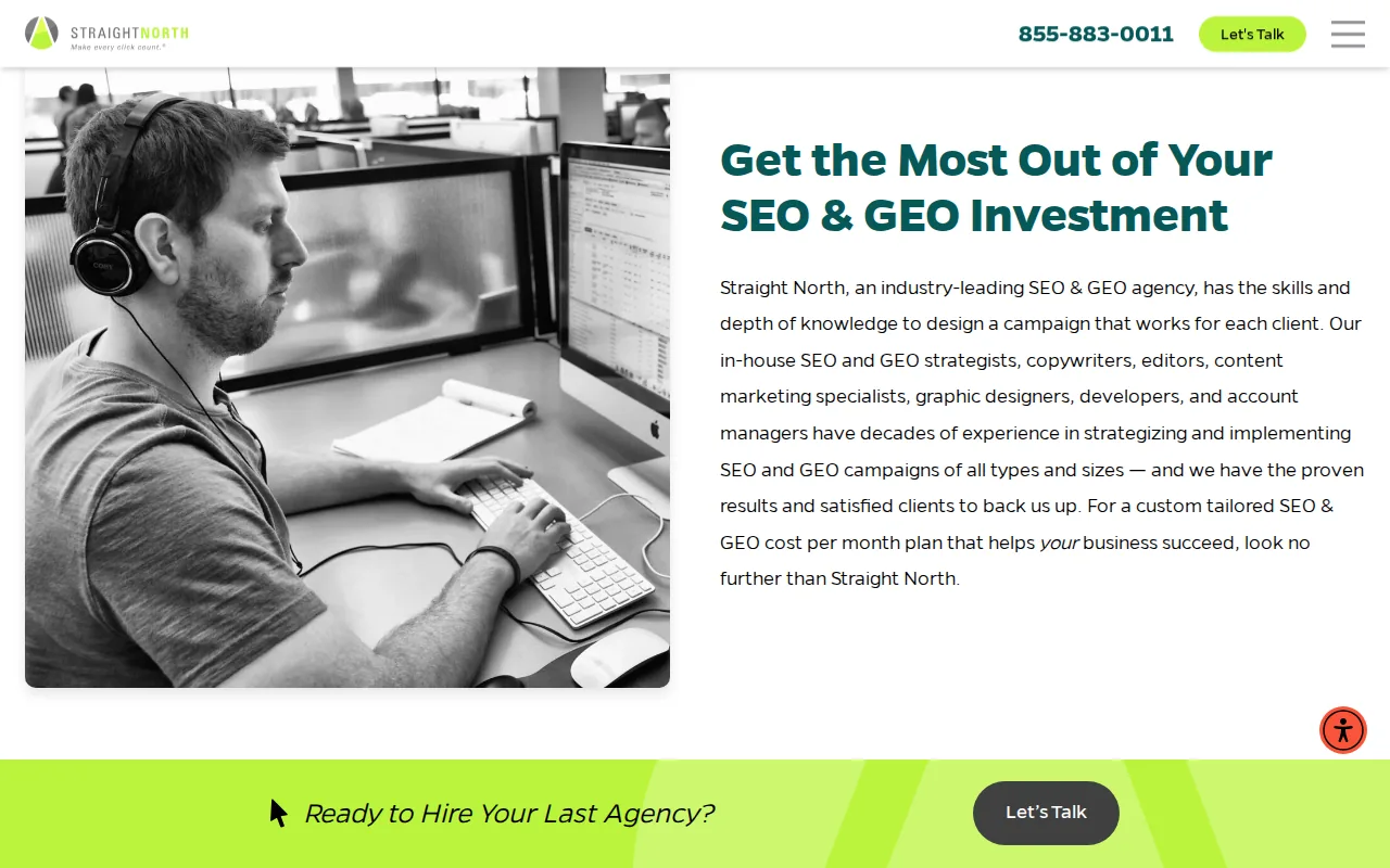 Straight North: visual reference for 7. Straight North — Best Monthly SEO Subscription for E-Commerce Brands