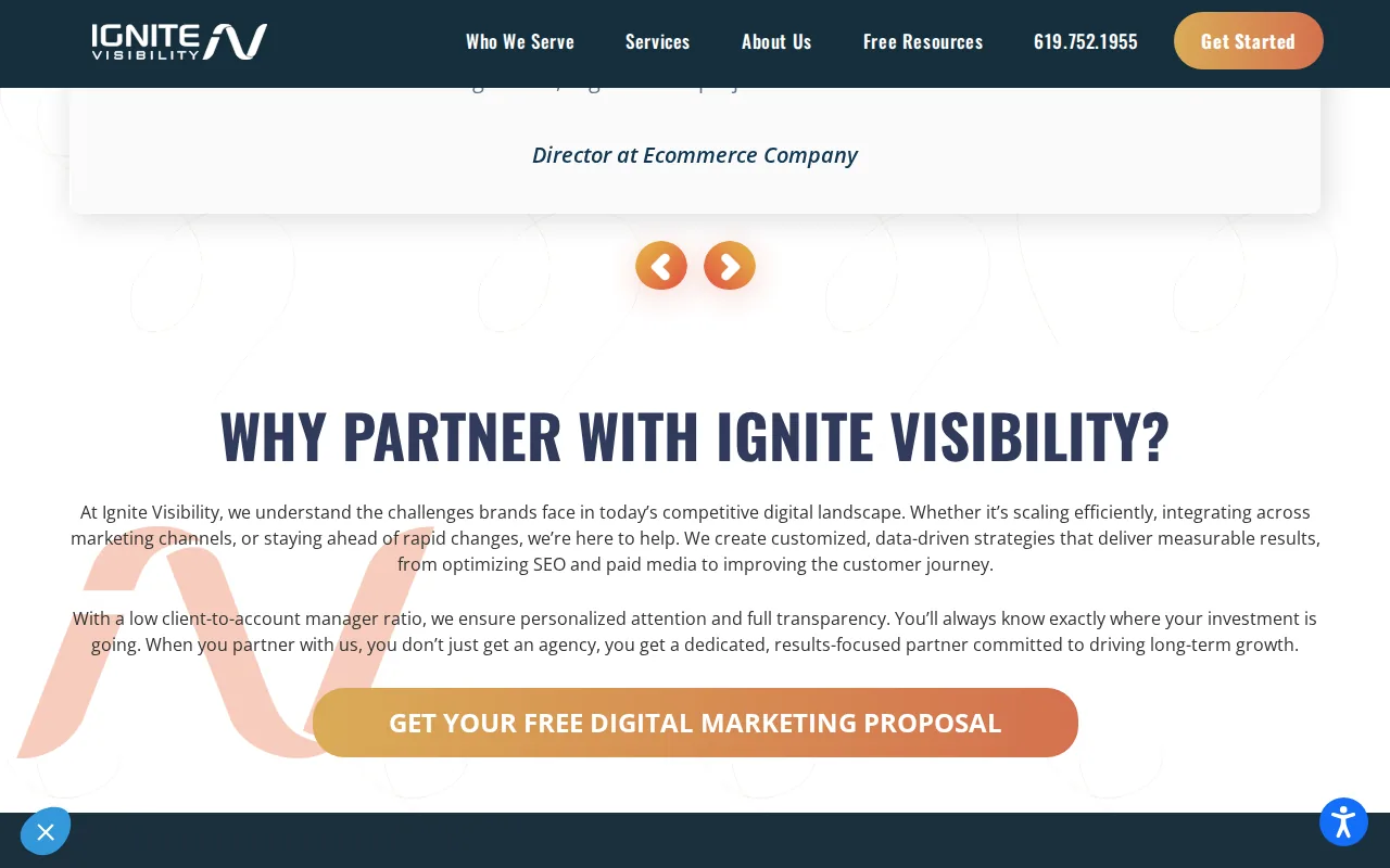 Ignite Visibility: visual reference for 5. Ignite Visibility — Best Monthly SEO Subscription for Enterprise Brands