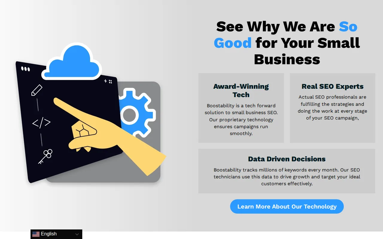 Boostability: visual reference for 4. Boostability — Best Budget SEO Subscription for Solo Landscaping Operators
