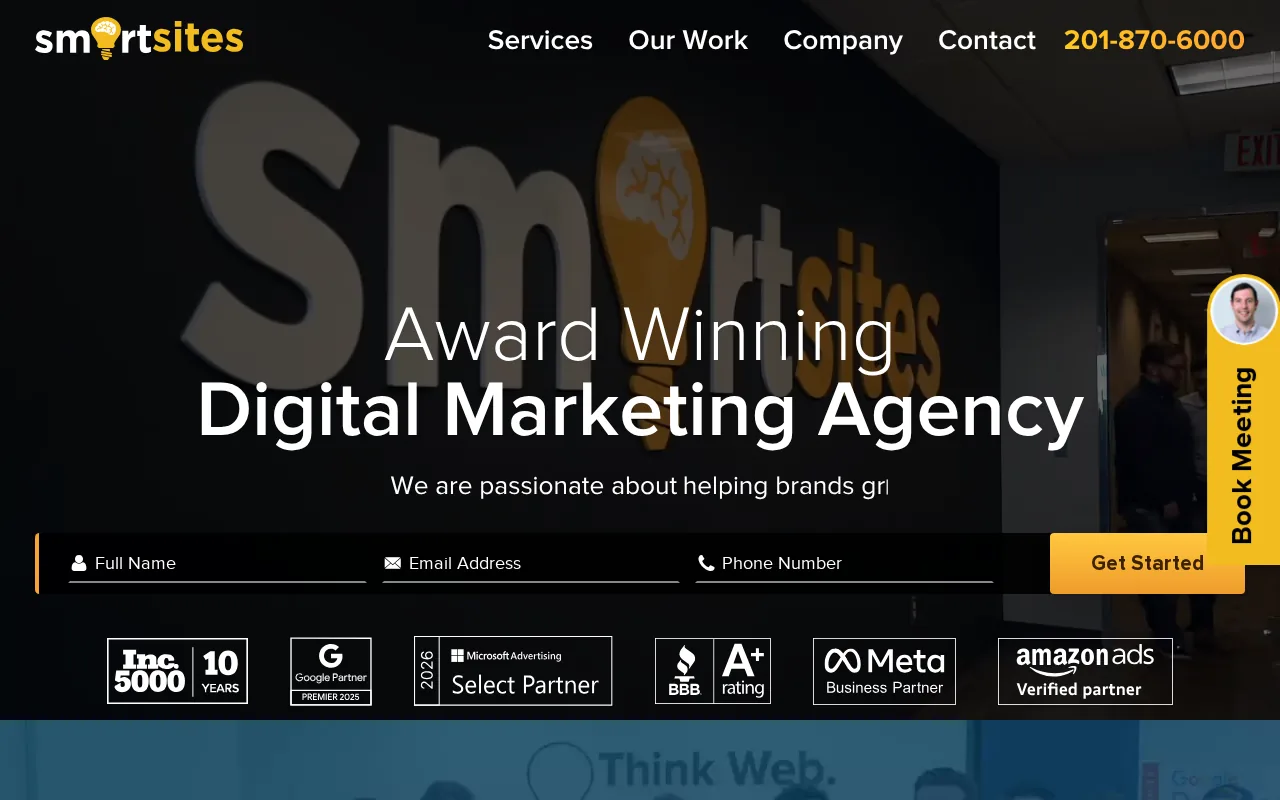 Screenshot of the SmartSites website