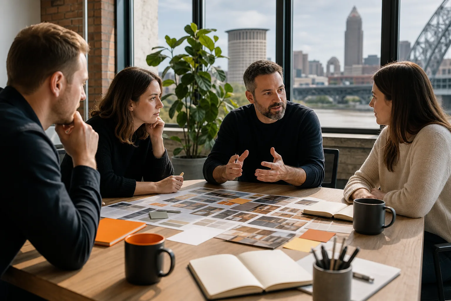 business owner interviewing a marketing agency about brand fit and strategy