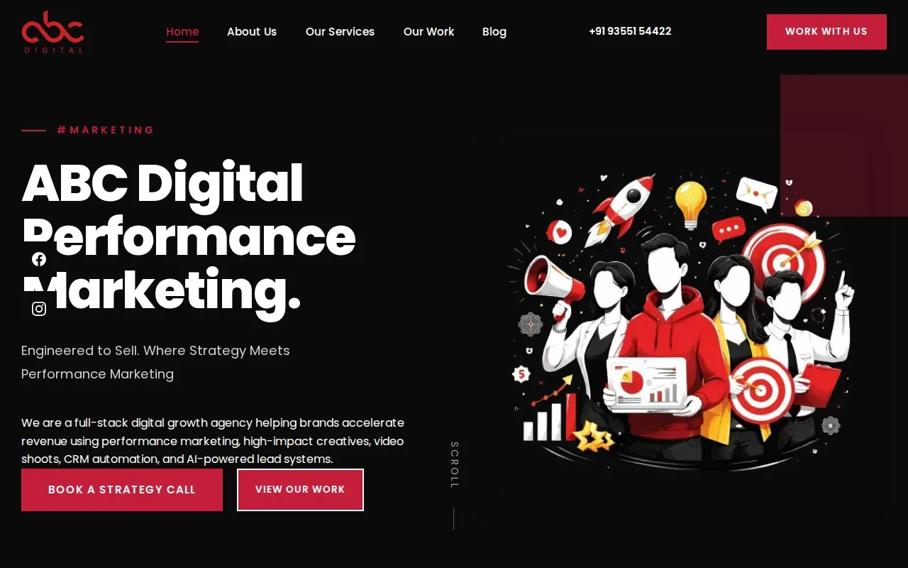 Screenshot of the ABC Digital website