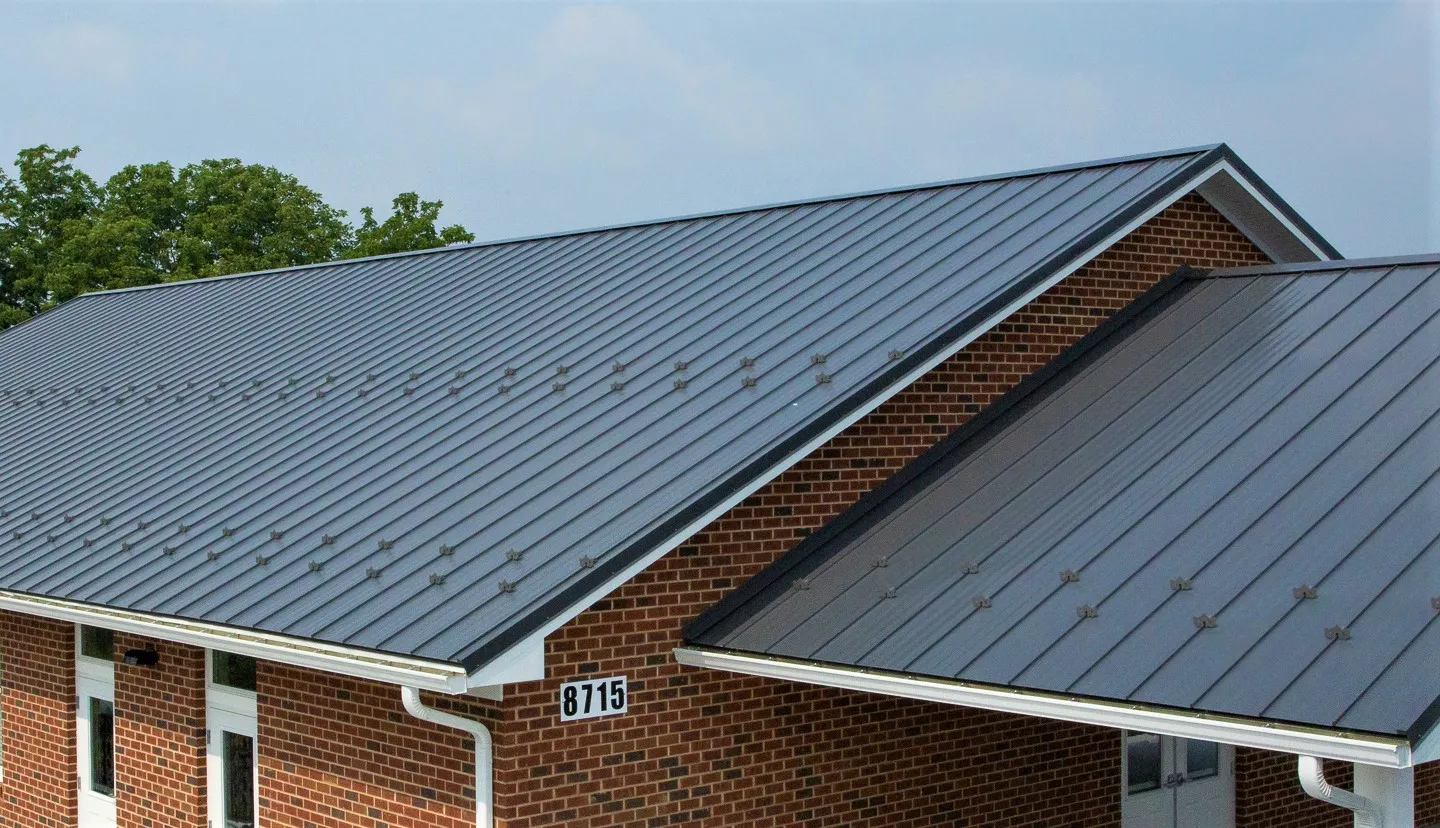 Standing seam metal roof manufactured by County Line Materials
