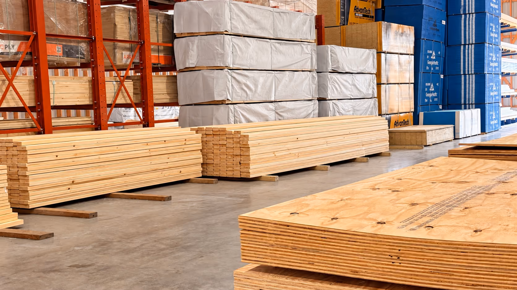 Stacked lumber