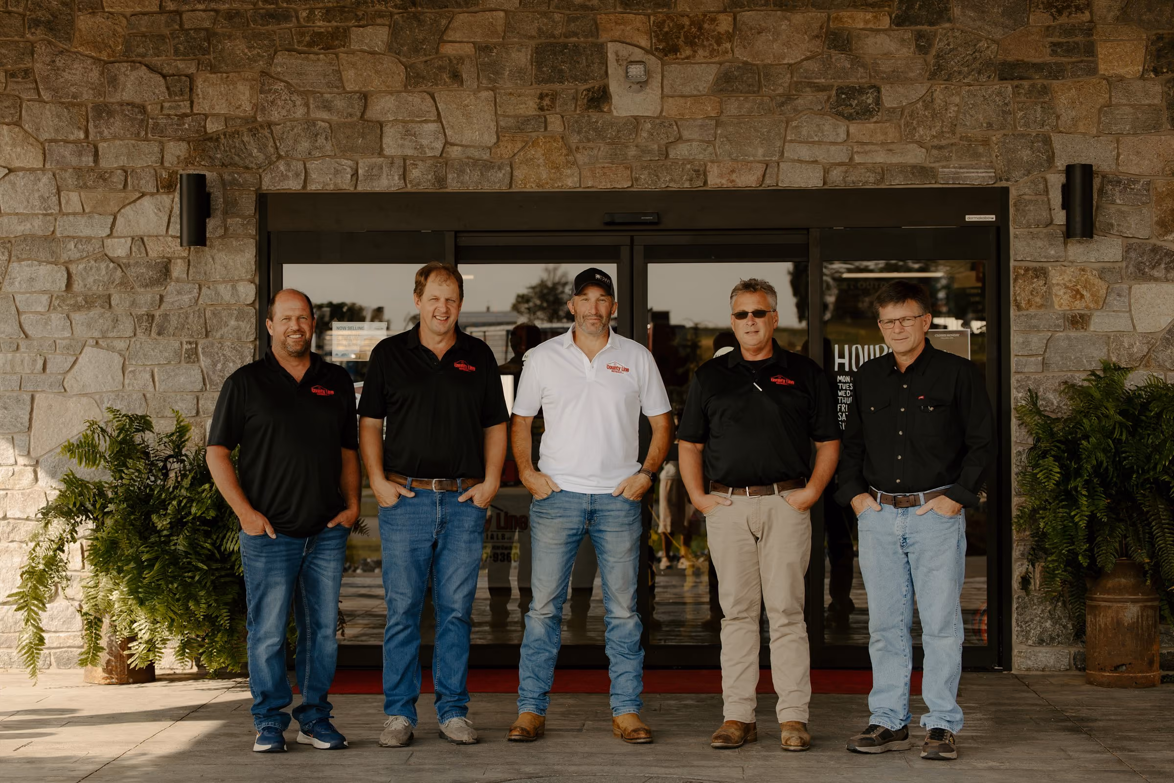 County Line Materials owners, left to right: James Beery, Eric Rohrer, Darrell Cline, Sherman Knicely and Jonathan Martin