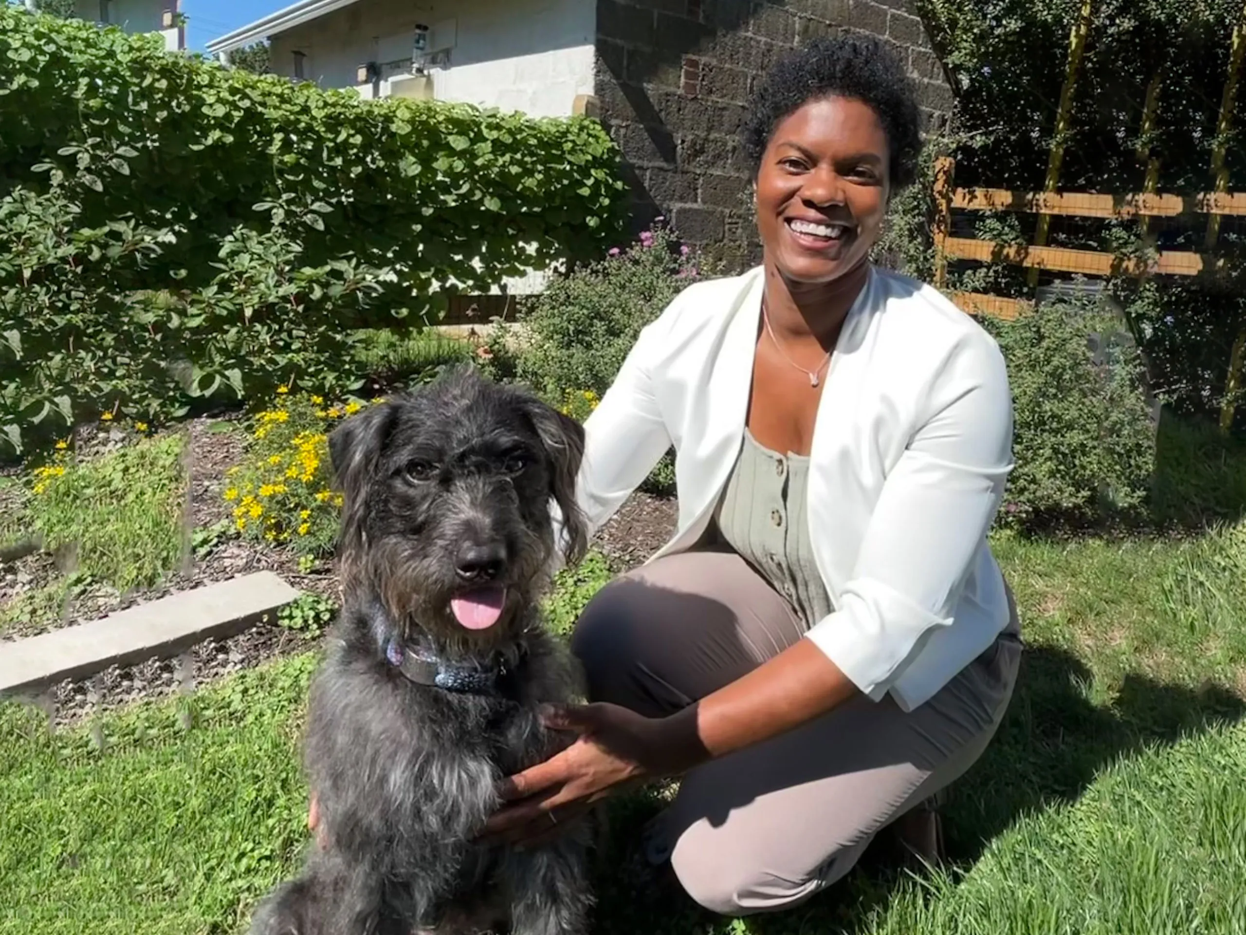 Dr. Aliya McCullough and her dog