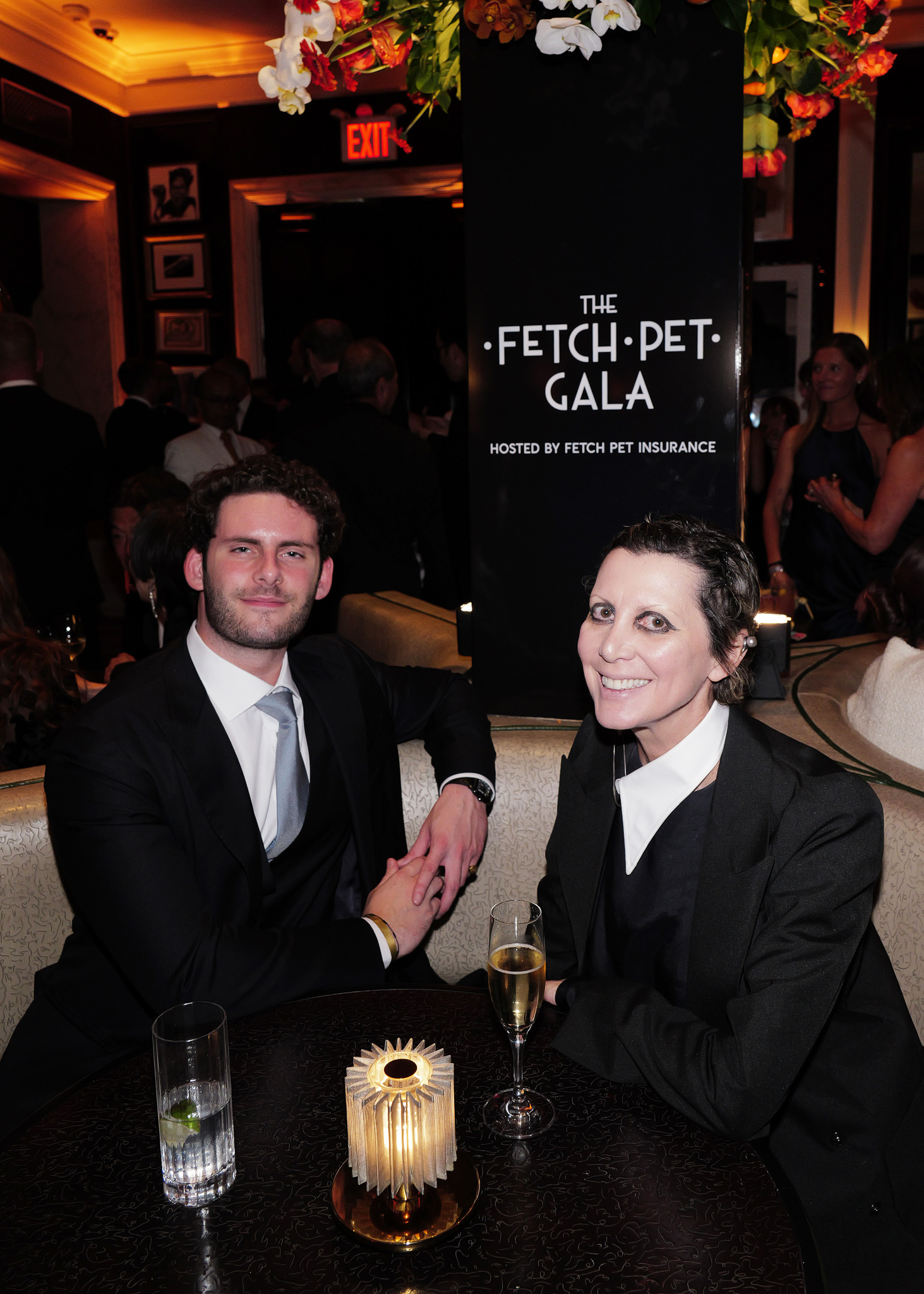 Stefania Pramma (R) and guest attend the 2025 Fetch Pet Gala.