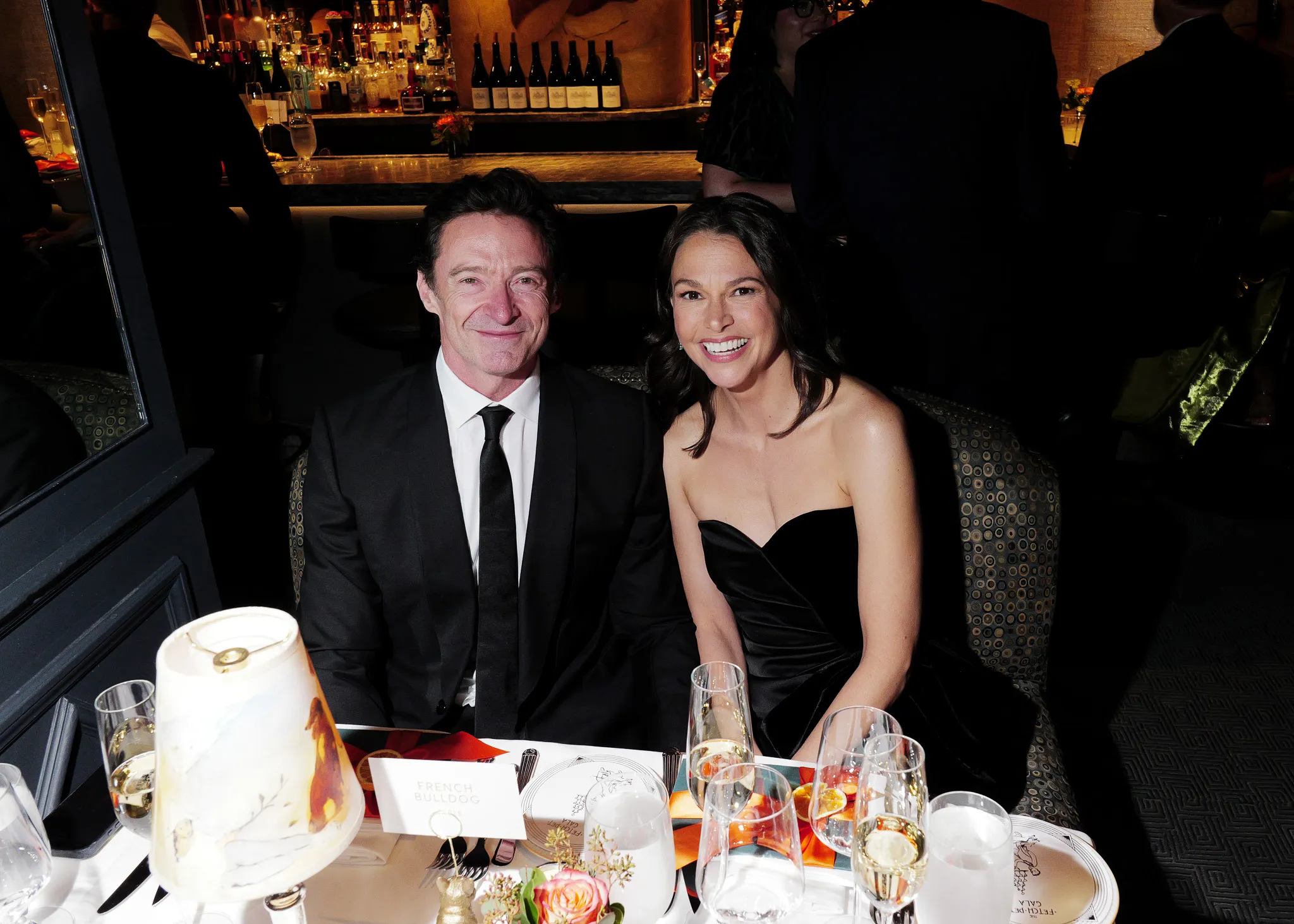Hugh Jackman and Sutton Foster attend the 2025 Fetch Pet Gala.