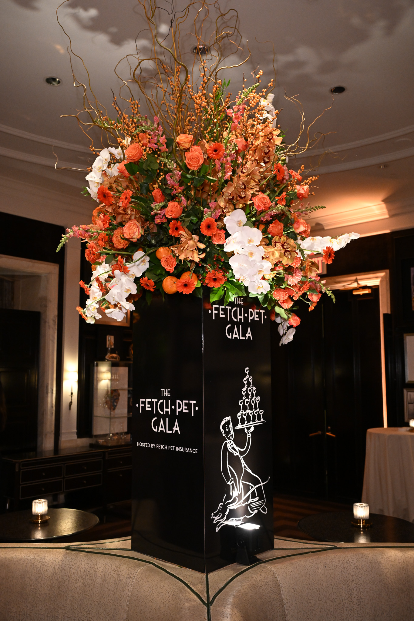 A view of florals created by Wildflowers in Staten Island, NY, during the 2025 Fetch Pet Gala.