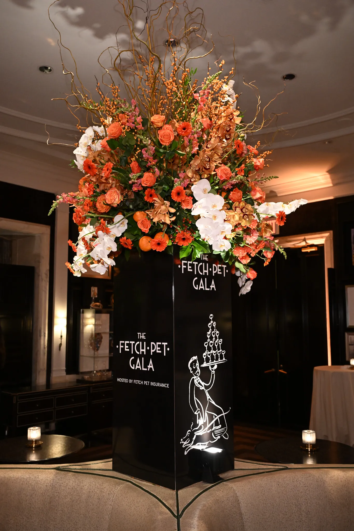 A view of florals created by Wildflowers in Staten Island, NY, during the 2025 Fetch Pet Gala.