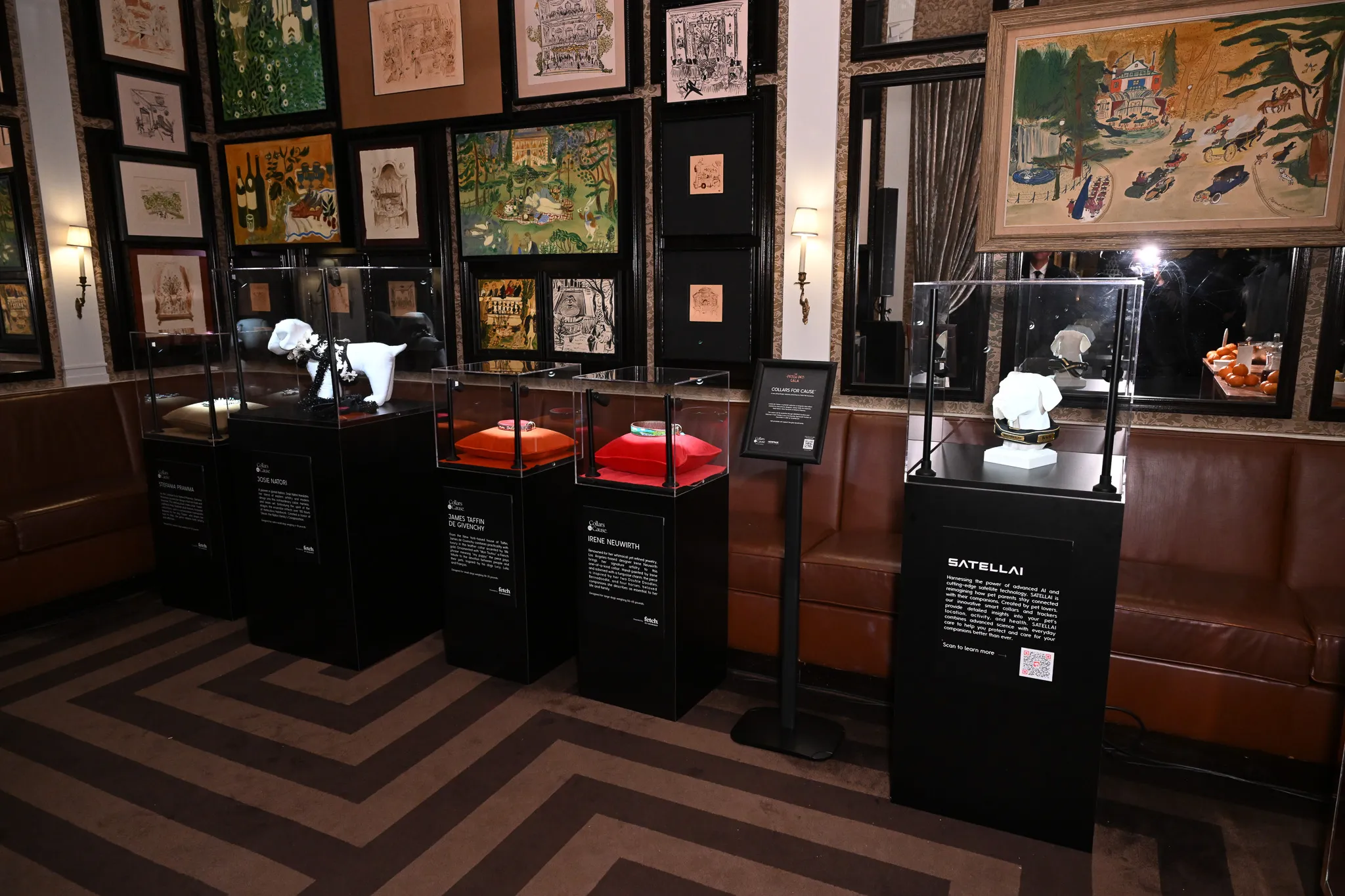 A view of SATELLAI's collar on display during at the 2025 Fetch Pet Gala.